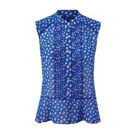 CAbi Electric Blue Pintuck
Sleeveless Blouse Style 5530 Size Small - Picture 2 of 8